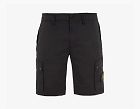 Stone Island Supima Cotton Cargo Shorts Black
