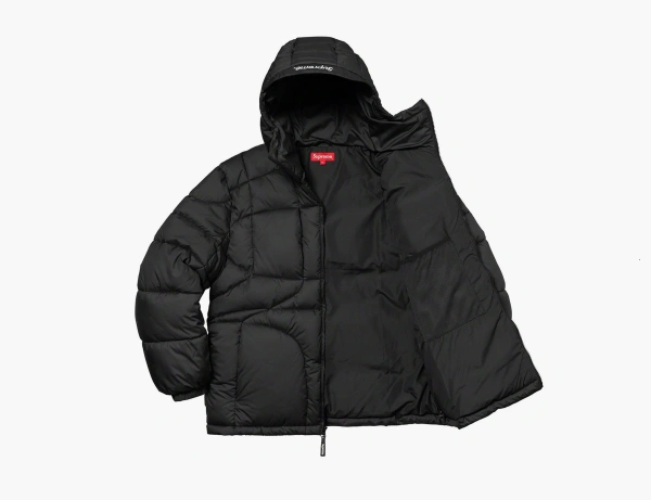 Supreme Warp Hooded Puffy Jacket Black  Supreme Warp Hooded Puffy Jacket Black