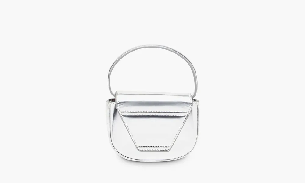 Diesel 1DR Iconic Mini Bag Mirrored Leather White