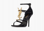 Saint Laurent Cassandra Sandals In Patent Leather "Noir" 