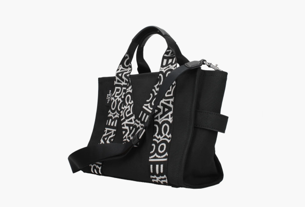 Marc Jacobs Tote Bag Cotton Canvas Black 