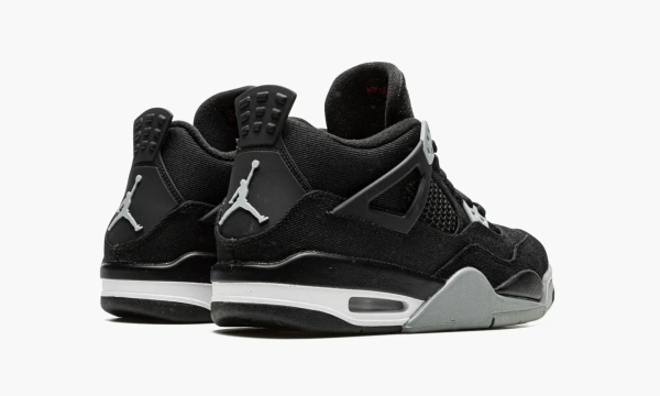 Air Jordan 4 Retro GS Black Canvas 
