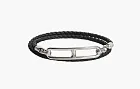 Hermes Roulis Double Tour Bracelet Swift Calfskin Palladium & Noir