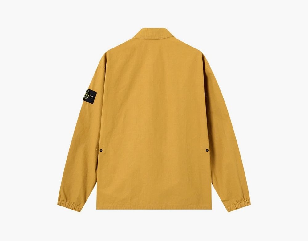 Stone Island Double-Coated Cotton Ripstop Overshirt Mustard