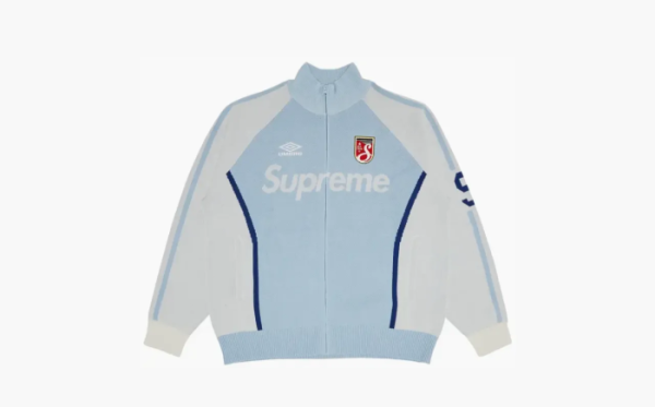 Supreme x Umbro Zip Up Sweater Light Blue  Supreme x Umbro Zip Up Sweater Light Blue