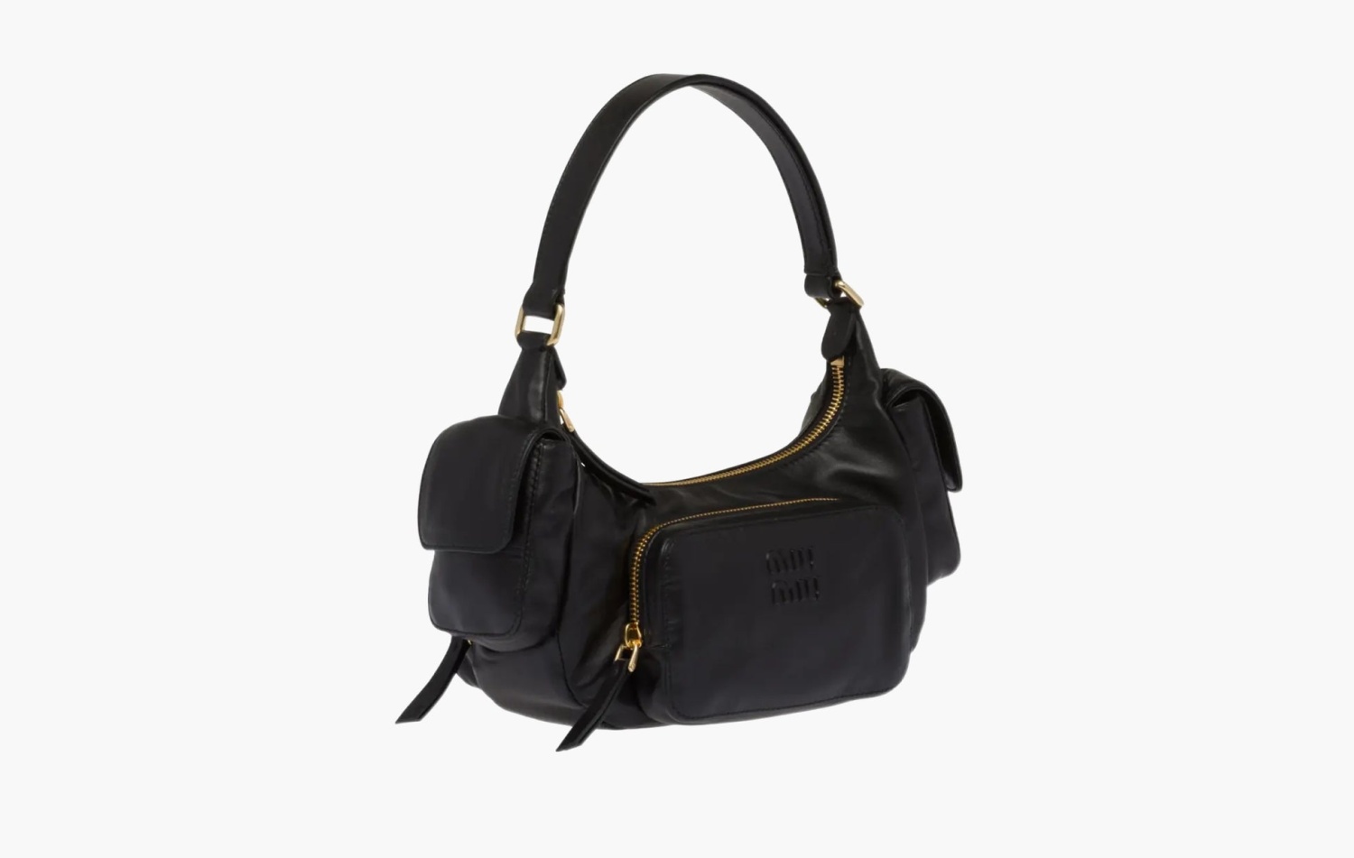 Miu Miu Leather Pocket Bag "Black" 