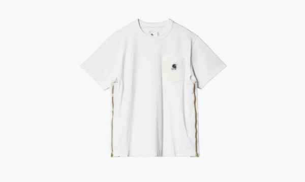 Sacai X Carhartt T-shirt Golden Zip White 