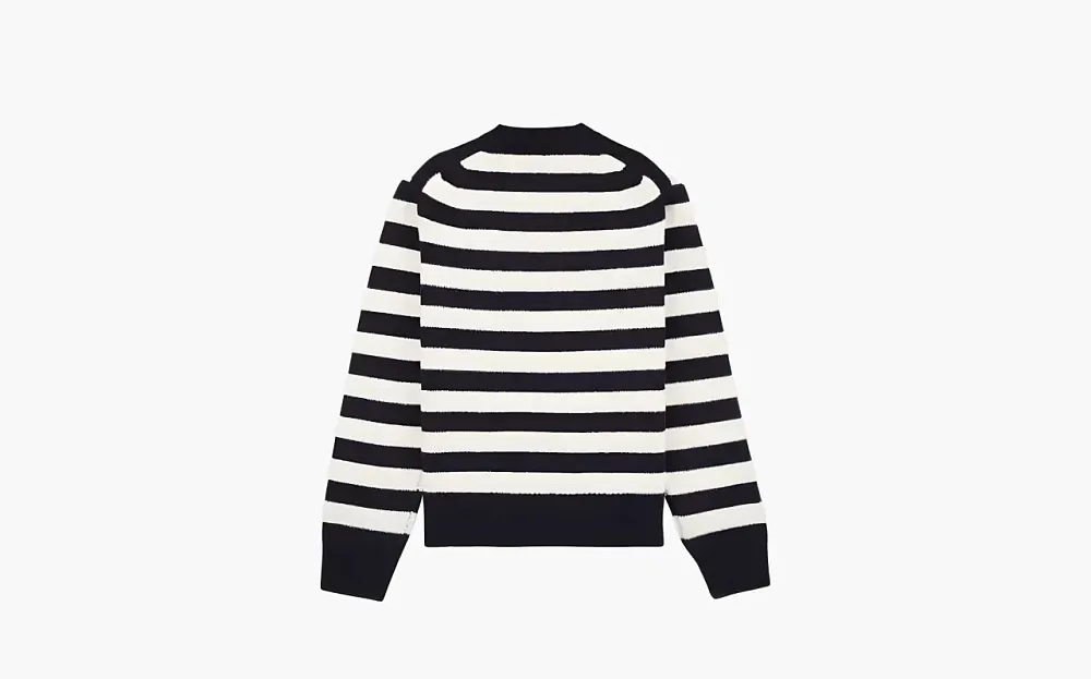 Sporty & Rich Striped Wool Jumper Black and White Stripes
