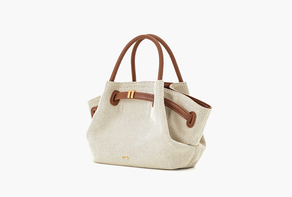 JW PEI Hana Mini Tote Bag Brown Canvas