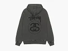 Stussy Stock Link Zip Hoodie Pigment Dyed Black