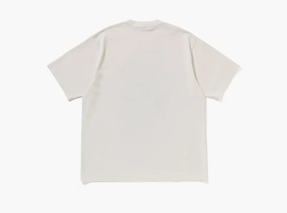 A Bathing Ape Garment Dye Logo Relaxed Fit Tee Ivory