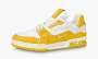 Louis Vuitton Lv Trainer White Yellow Monogram 