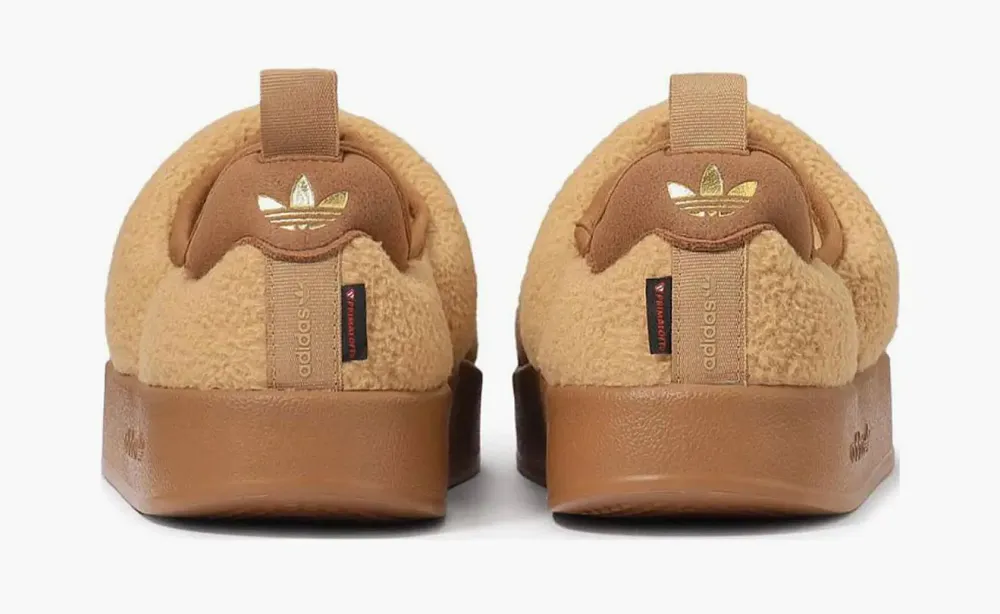 Adidas Puffylette Khaki Gold Metallic