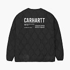 Carhartt WIP Quilted Liner Jacket Black Back Logo