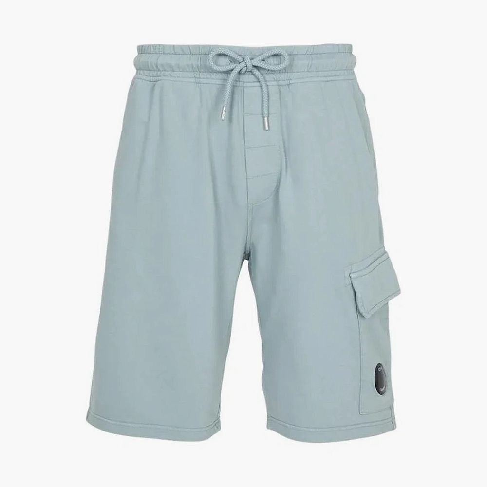 C.P. Company Light Fleece Lens Cargo Shorts Blue
