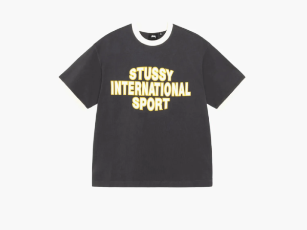Stussy Sport Ringer Tee Black 