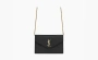 Saint Laurent Envelope logo-plaque shoulder bag Black 