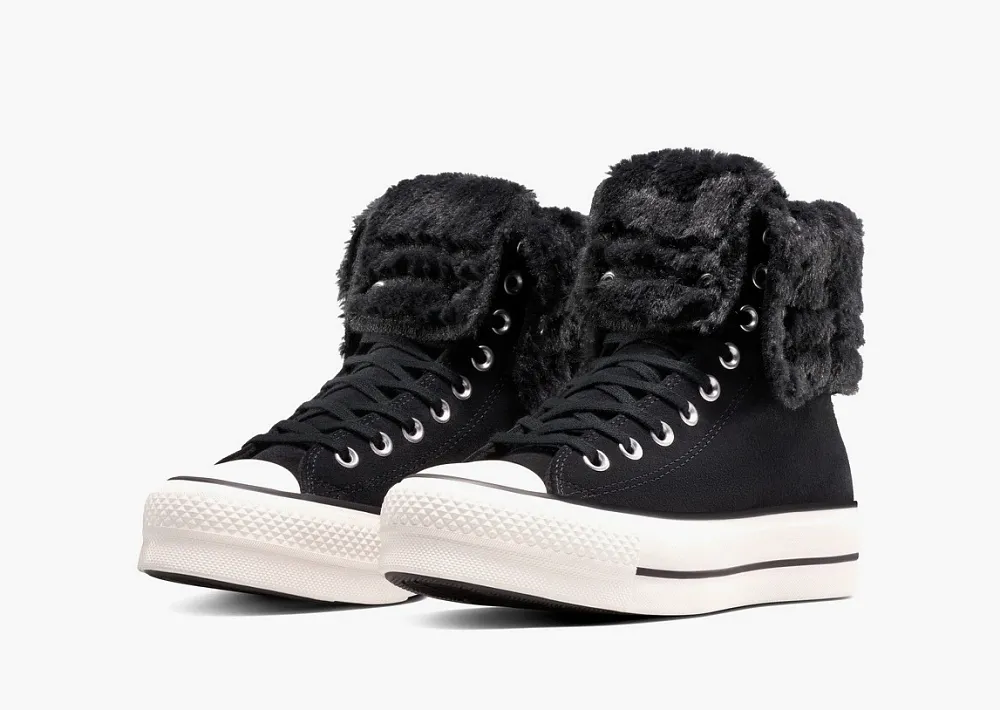 Converse Chuck Taylor All Star Fold Over Lift High WMNS Black