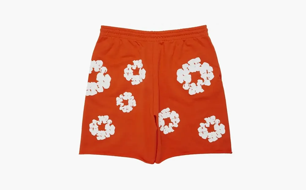 Denim Tears The Cotton Wreath Shorts Orange