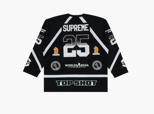 Supreme Rhinestone Hockey Jersey Black 