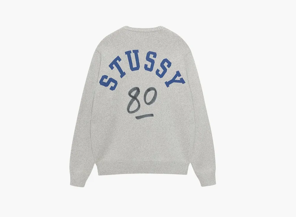 Stussy Handwritten Sweater  Heather Grey