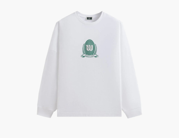 Kith x Wilson Crest Ramble Long Sleeve Tee White 
