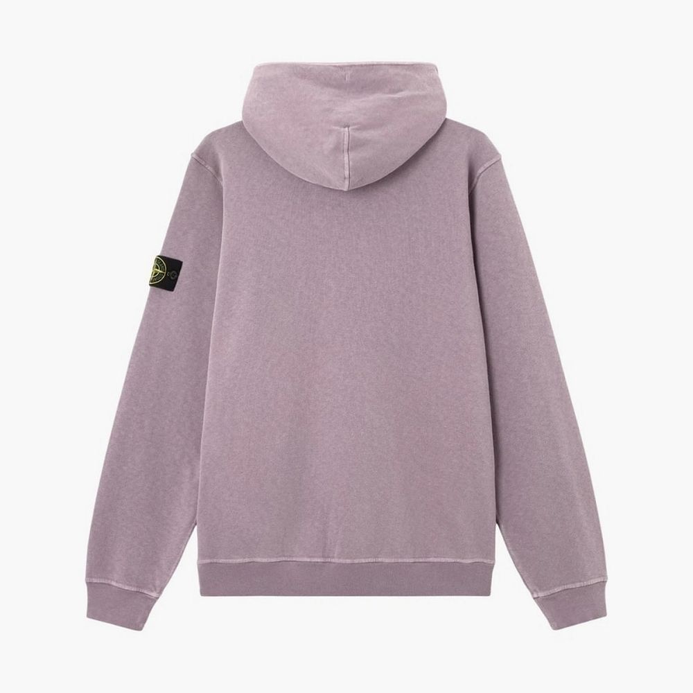 Stone Island Malfile Fleece Hooded Sweatshirt Pearl Grey