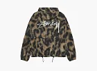 Stussy Beach Shell Fur Print Jacket Brown