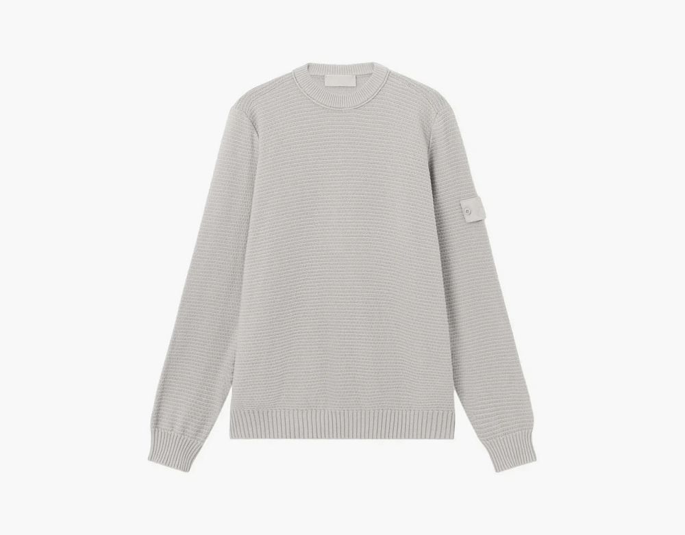 Stone Island Ghost Cotton Cashmere Knit Jumper Dust Grey