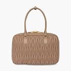 Miu Miu Matelassé Nappa Leather Arcadie Bag Sand Beige