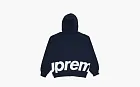 Supreme Big Logo Zip Up Hooded Sweatshirt Navy
