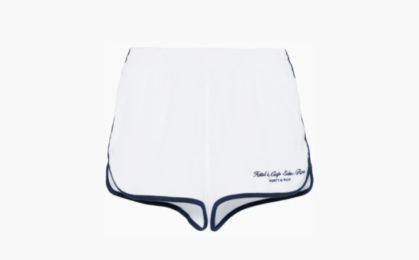 Sporty & Rich Logo-embroidered Shorts White 