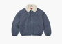 Supreme Faux Shearling Lined Bomber Jacket Navy 