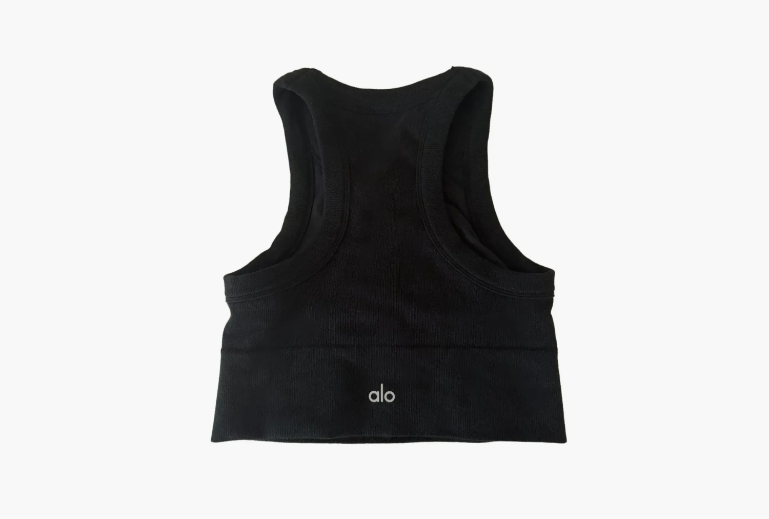 Alo Yoga Seamless Delight High Neck Bra Black 