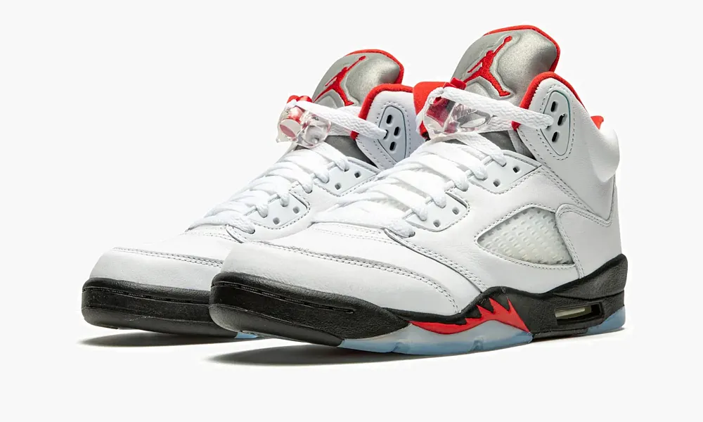Air Jordan 5 Retro GS Fire Red Silver Tongue
