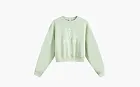 Sporty & Rich Vendome Cropped Cotton Sweatshirt Light Green