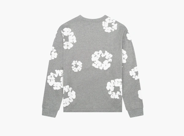 Denim Tears Cotton Wreath Long Sleeve T-Shirt Grey  Denim Tears Cotton Wreath Long Sleeve T-Shirt Grey
