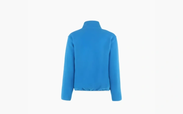 Sporty & Rich Logo Embroidered High Neck Sweatshirt Blue 