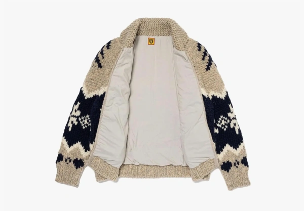 Human Made Polar Bear Cowichian Cardigan Beige 