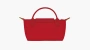 Longchamp Le Pliage Green Handle Pouch Tomato 