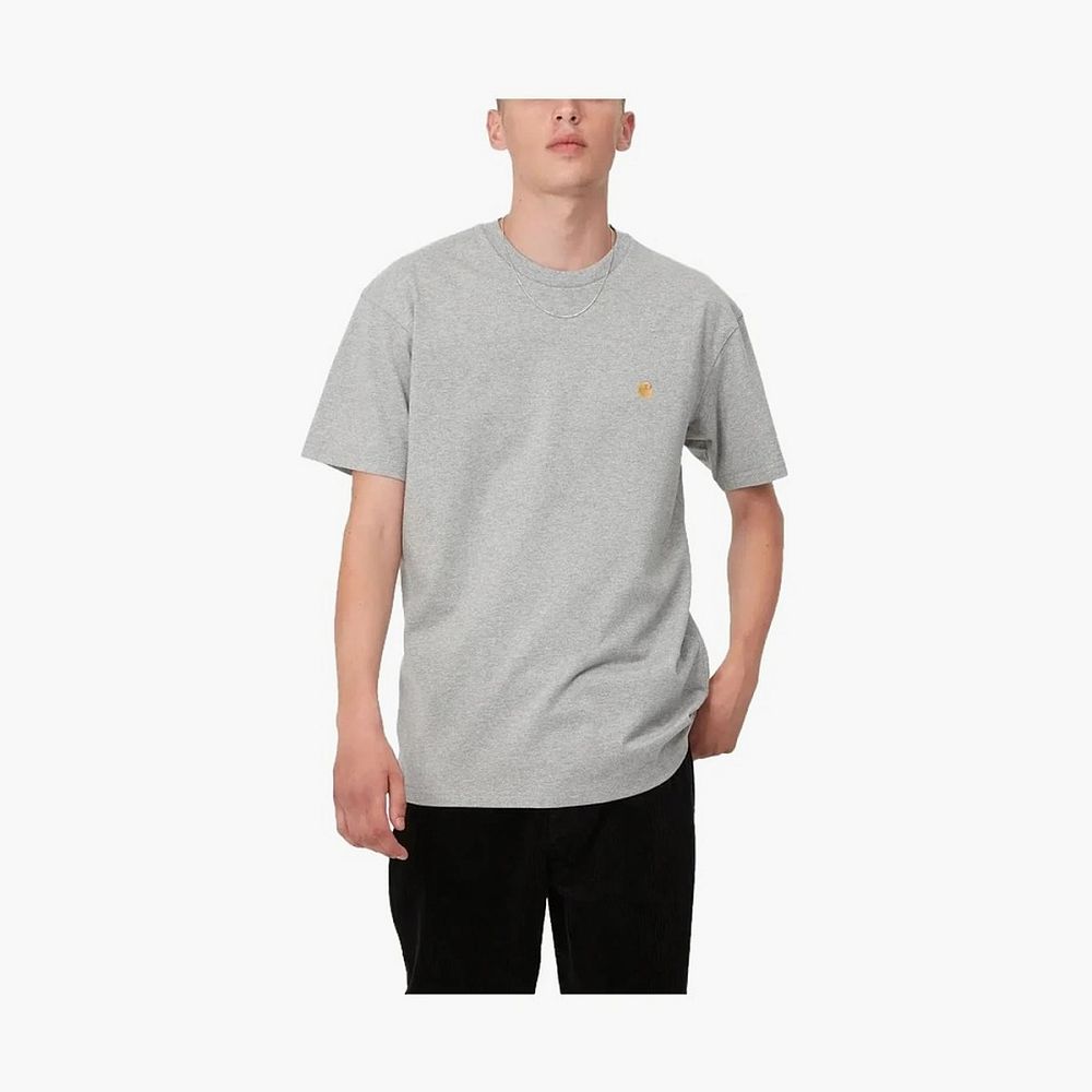 Carhartt WIP Chase Logo T-Shirt Grey