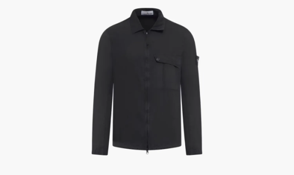 Stone Island Cotton Zipped Jacket Black 