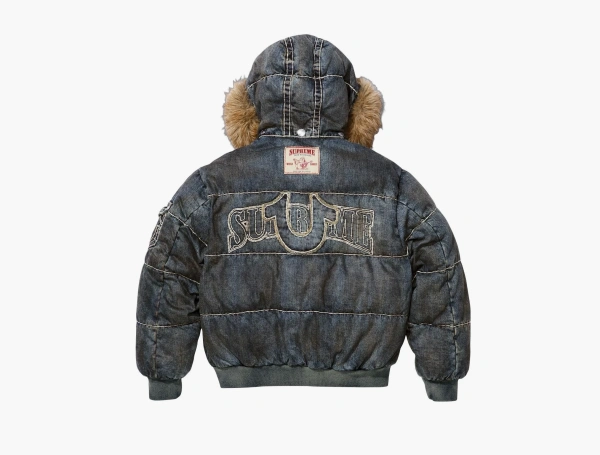 Supreme x True Religion Puffer Jacket Dirty Indigo 
