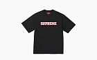 Supreme Satin Appliqué S/S Top Black