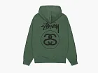 Stussy Stock Link Zip Hoodie Pigment Dyed Pine