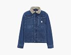 Carhartt 0J6323 DENIM SHERPA-LINED JACKET 2 RELAXED FIT Beech