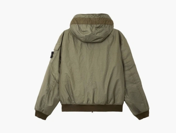 Stone Island Hooded Padded Jacket Military Green 