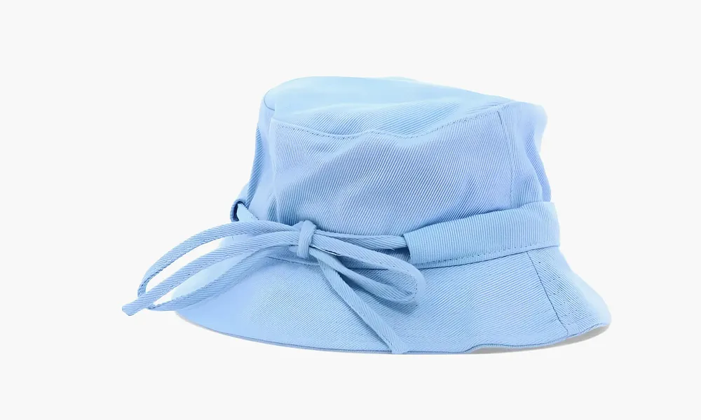 Jacquemus Cotton Panama Hat Blue