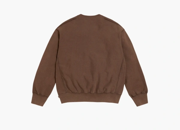 Supreme Washed Box Logo Crewneck Brown 