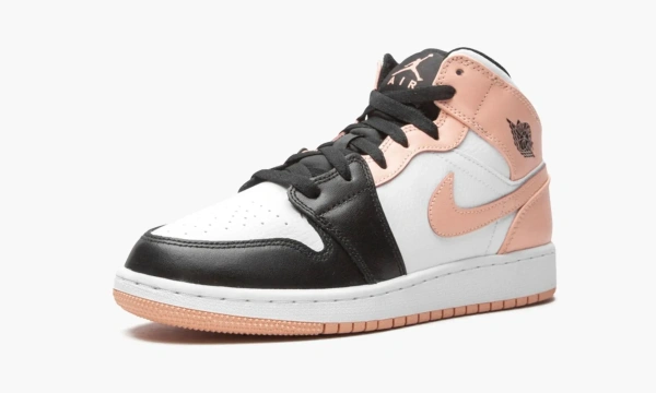 Air Jordan 1 Mid GS Crimson Tint Toe 